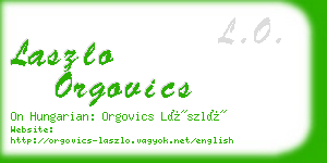 laszlo orgovics business card